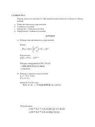 Penyelesaian soal uts statistika dan probabilitas 2013 hlm 3 dari 4 m rentang kurang daripada 20c antara 20c sd. Contoh Soal Statistik Dan Probabilitas