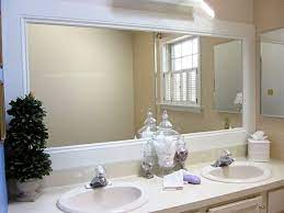 Despite its ethnic style, it was. How To Frame A Bathroom Mirror Momtastic Bathroom Mirror Frame Large Bathroom Mirrors Bathroom Mirrors Diy