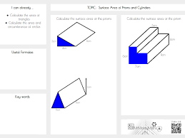 You may select the units of measurement for each problem. Surface Area Of Prisms And Cylinders Teaching Resources