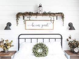 Be Our Guest Sign Guest Room Sign Farmhouse Guest Room Bedroom Wall Decor Above Bed Guest Room Sign Above Bed Decor