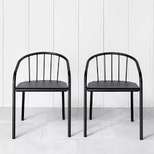 2pk Indoor Outdoor Patio Stacking Chair Black Hearth Hand With Magnolia Furniture In 2020 Magnolia Furniture Metal Patio Chairs Outdoor Patio Chairs