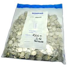Garde en coffres ou envoi postal. Cours Et Meilleur Prix Pieces Pas Cher D Argents Sachet Scelle 1000 Pieces 5 Francs Semeuse Achat Vente