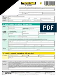 Just as western union urges you to 'think of a money order as a prepaid check', an accurate filling aids you make and receive payments without having to bother about checks and its troubles. Western Union Money Transfer Form Pdf Wire Transfer Western Union