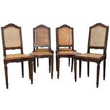 Set Of Six Louis Xvi Style Chairs In Oak W Woven Cane Seat And Back C 1880 Rustic Dining Room Chairs Chair Rustic Dining Room