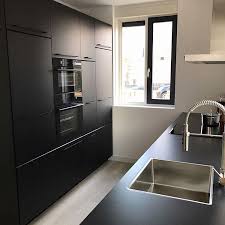 Cuisine Style Bistrot Noire Elegant Ikea Kungsbacka Black Kitchen Zwarte Keuken Cozinhas Cozinha Casas