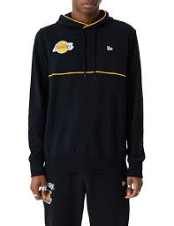 Shop starter men's los angeles lakers breakaway pullover jacket online at macys.com. New Era Los Angeles Lakers Nba Piping Pullover Hoody In Black Hardcloud Com