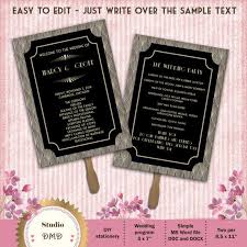 Printable Wedding Program Template Art Deco Great Gatsby