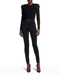 Tom Ford Logo Band Skinny Leg Pants Neiman Marcus