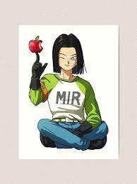 Android 17 Eating Apple 