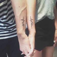 Hearts on the ring finger. 30 Couple Tattoo Ideas Cuded Best Couple Tattoos Matching Couple Tattoos Couple Matching Tattoo