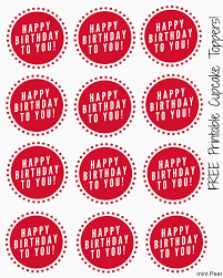 Rose Gold Happy Birthday Cake Topper Printable Free Printable Cupcake Toppers Cupcake Toppers Printable Cupcake Toppers Free Happy Birthday Printable
