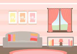 Free Living Room Vector Living Room Vector Free Vector Art Simple Cartoon