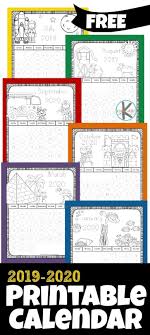 Free Printable Calendar For Kids To Color This Free 2020 Printable Calendar Is A Fun Way For Kids To Learn Kids Calendar Calendar Worksheets School Calendar