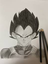 I drew out this awesome dragon ball z character by using my wacom intuos3 tablet and the computer program adobe photoshop cs. Dragon Ball Z Vegeta Sketch Dbz