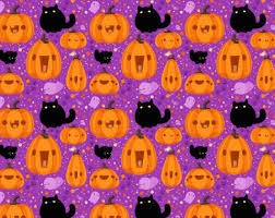 Autumn, halloween art by thepozcat2. Kawaii Wallpaper Desktop Cartoon Pink Text Illustration Design 264604 Wallpaperuse
