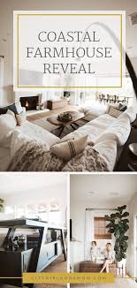 Coastal Farmhouse Living Room Reveal With Arhaus In 2020 Farm House Living Room Farmhouse Interior Coastal Living Rooms