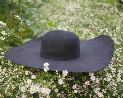 Black Heavy Wool Felt Hat Blank Lined Wool Felt Felt Hat Round Hat