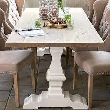 Solid oak vintage farmhouse style dining table and four chairs cane backe ked. Hoxton Oak White Farmhouse Dining Table Modish Living