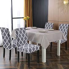 Shop with afterpay on eligible items. Dining Room Chair Covers Slipcovers Set Of 4 Searchi Spandex Fabric Fit Stretch Removable Washable Short Parsons Kitchen Chair Covers Protector For Dining Room Hotel Gray White 4 Per Set Pricepulse