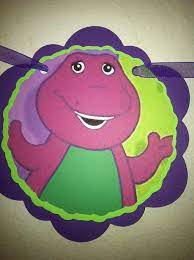 hand made barney high chair banner barney birthday high chair banner barney
