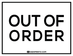 Download and print our free patriotic book of american symbols for kids to color, trace, and read this 4th of july. Out Of Order Sign Black And White Pdf Free Printable Designs