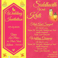 Pin By Jitesh Gupta On We Cards Order Online Indian Wedding E Invitations And Video Invitations Wedding Invitation Card Template Marriage Cards Wedding Invitation Cards