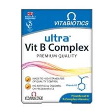 Sirop simplu (invertit), citrat de sodiu, acid lactic, vitamina b3, b5, b2, b1, b6, aroma naturala. Ultra Vitamina B Complex 60 Capsule Vitabiotics Bebetei