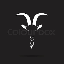 Bird logo light blue logo photography logo premade logo | etsy. Vector Of Goat Head Design On A Black Stock Vector Colourbox