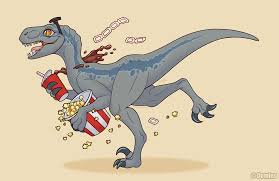 Raptor Runnin By Oomles Blue Jurassic World Jurassic Park World Jurassic World