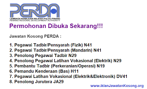 Rujukan peperiksaan pegawai latihan vokasional dv41 yang dihasilkan oleh tim infokerjaya telah membantu ribuan calon lulus sejak 2009 dengan set lengkap contoh soalan berserta jawapan, jalan kira dan huraian jawapan supaya calon mendapat input maksimum sebelum menduduki peperiksaan. Jawatan Kosong Jawatan Kosong Lembaga Kemajuan Wilayah Pulau Pinang Perda Pelbagai Jawatan Ditawarkan 1 Pegawai Tadbir Pensyarah Fizik N41 2 Pegawai Tadbir Pensyarah Mandarin N41 3 Penolong Pegawai Tadbir N29 4 Penolong
