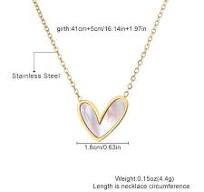 VKME Fashion Colorful Fritillaria 18K Gold Plated 316L Stainless Steel Love  Butterfly Pendant Necklace Female Jewelry Wholesale