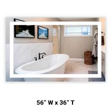 This white gold vanity table set comes with mirrors, led bulbs, storage drawers and stool. Front Lighted Led Bathroom Vanity Mirror 56 X 36 Rectangular Mirrors Marble
