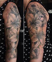 Tattoos are popular among men and accustomed to the society for a long time. Lily Flower Tattoo By Catalin Limited Availability At Redemption Tattoo Studio Flower Tattoo Designs Lily Tattoo Sleeve Lily Flower Tattoos Men Flower Tattoo