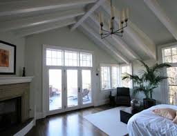 Traditional Bedroom By Taylor Lombardo Architects Cathedral Ceiling Living Room High Ceiling Bedroom Exposed Beams