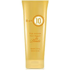 It S A 10 Five Minute Hair Repair For Blondes It Only Takes Five Minutes And One Product To Repair Dam Hair Repair Conditioner Hair Repair Wedding Hair Colors