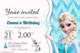 Please rsvp by august 1st. Free Frozen Birthday Invitation Templates Elsa Birthday Invitations Frozen Birthday Invitations Frozen Birthday Party Invites