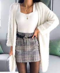 Plaid Skirt Outfit By Sweetinstabella Shein Outfits Plaid Skirt Outfit Cute Skirt Outfits