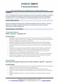 Then create an impressive cv with it resume templates. It Associate Resume Samples Qwikresume