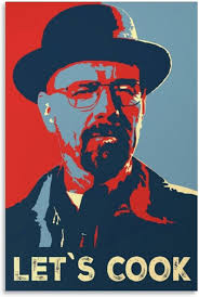 Lets Cook with Heisenberg Poster Landscape Art Cover Poster Wall Art Deco  Canvas Poster Bedroom Living Room Meeting Room Art Poster Decoration ...