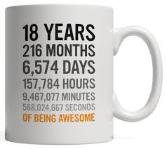 Do not dispatch goods for delivery to locations which may be closed (some workplaces, schools, pubs, restaurants etc). 18th Birthday Gift 18 Eighteen Years Old Months Days Hours Minutes Seconds Of Being Awesome For Teenagers Son Daughter Boy Or Girl From Mom Dad Buy Online In Bahamas At Bahamas Desertcart Com