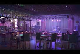 Bar Concert Room Goliat Gashi On Artstation At Https Www Artstation Com Artwork 4bb9rk Paysage Manga Illustration De Paysage Maison Dessin