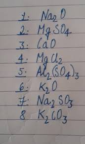 Check spelling or type a new query. 4 Write The Chemical Formula For The Following 1 Sodium Oxide 2 Magnesium Sulphate 3 Calcium Oxide Brainly In
