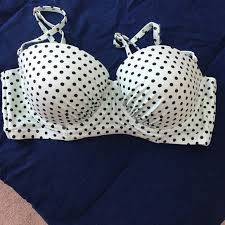 Betsey Johnson Size M Nwot Dup Dot Bikini Top Nwt