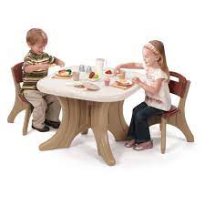 It allows them to move in and out of the chairs easily. New Traditions Table Chairs Set Kids Table Chairs Set Step2