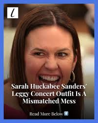 Sarah Huckabee Sanders has worn some weird looks over the years, but this  one in particular has us ducking for cover. Still, at least she matched the  theme?