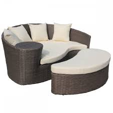 The garden furniture house range of rattan daybeds will sit perfectly in all garden design schemes. Charles Bentley Wicker Rattan Curved Day Bed Sofa Footstool Mixed Brown Garden From Beatsons Direct Uk