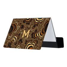 Business / name card holder capacity 48 cards folder filing wallet. Desk Business Card Holder Businesscardholder Cool Brown Stripped Fractal Funny And Stylish Modern Design Business Card Holders Monogram Desk Business Cards