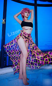 Anime JoJo Bizarre Adventure Cartoon Cos Trish Una Black Bra Summer  Swimwear Wig Fashion Stes Halloween Costumes for Women - AliExpress