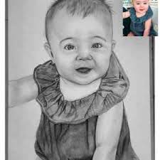 As an artist and animal. Baby Pencil Color Drawing From Photo Photo To Drawing Sketch Artist