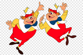 Fiona and faith chattaway are very minor antagonists in the 2010 film alice in wonderland. Twin Characters Wearing Yellow Shirt And Red Pants Illustration Tweedledum The Mad Hatter White Rabbit Tweedledee March Hare Wonderland Mammal Food Png Pngegg